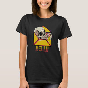 Hello Skull Skeleton Mail Postal Service Postman M T-Shirt