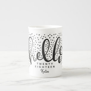 HELLO SNOW BONE CHINA MUG