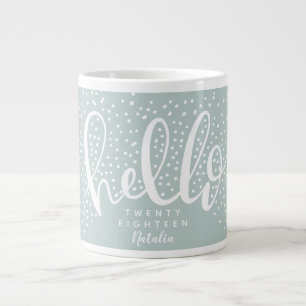 Hello snow Christmas holiday Large Coffee Mug