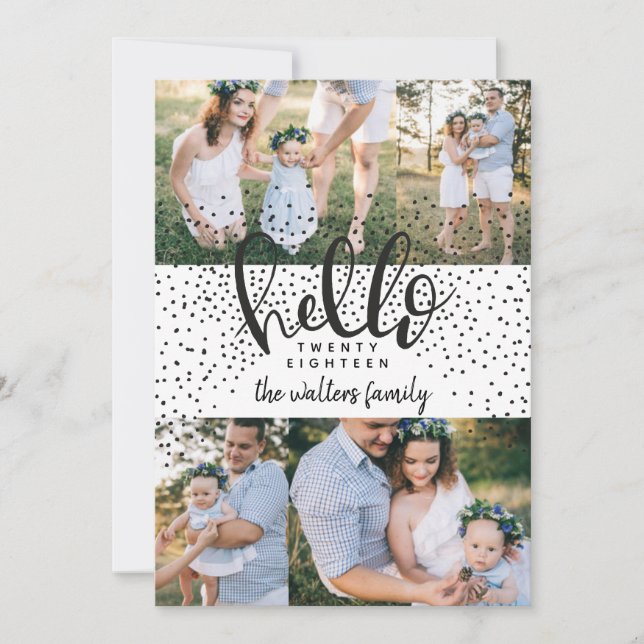 HELLO SNOW NEW YEAR CARD (Front)