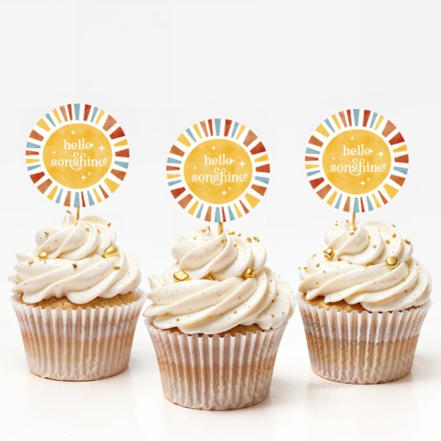 Hello Sonshine Boho Baby Shower Sun Burst Sticker (Creator Uploaded)