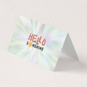Hello Sonshine, Sun Rays, Summer vibes Business Card