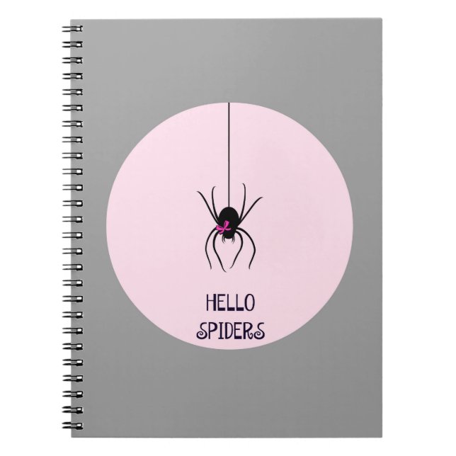 Hello Spiders Spiral Notebook (Front)