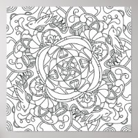 Hello Spring: Beautiful Colouring Page for Adults