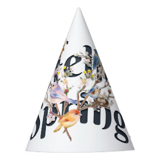Hello Spring Birds Party Hat