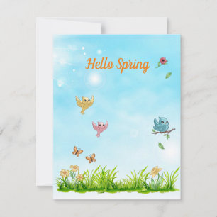 Hello Spring & Blue Sky Card