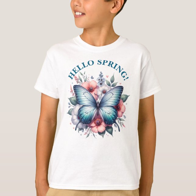 Hello Spring Butterfly-96282 T-Shirt (Front)