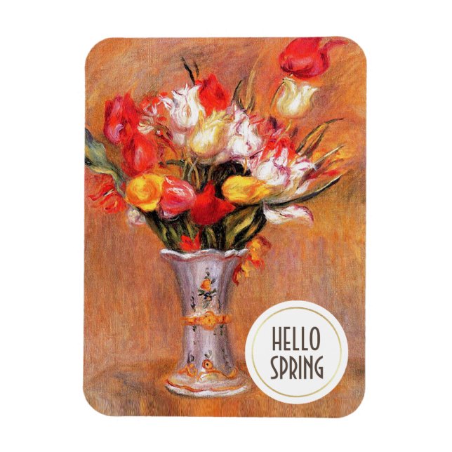 Hello Spring. Fine Art Custom Easter Gift Magnets (Vertical)