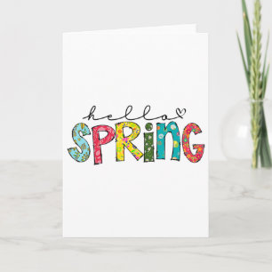 Hello Spring Flower Happy Easter Floral Mum Plant Card