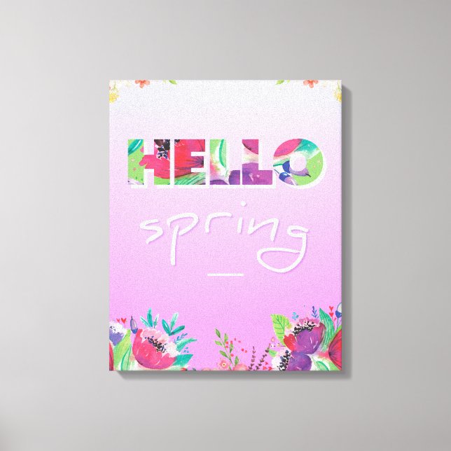 Hello Spring, Flowers, canvas Print (Front)