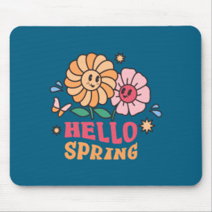 Hello Spring Flowers Sunshine Easter Easter Mouse Pad