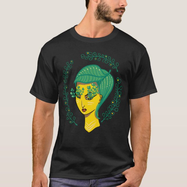 Hello Spring Green Witch Mother Nature boy T-Shirt (Front)