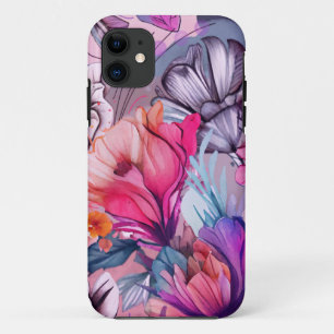 Hello Spring Happiness Time, Floral Pink Case-Mate iPhone Case