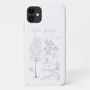Hello Spring Ink Drawing Case-Mate iPhone Case