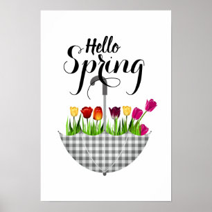Hello Spring Modern Art for Home Decor