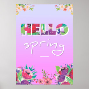 Hello Spring Poster