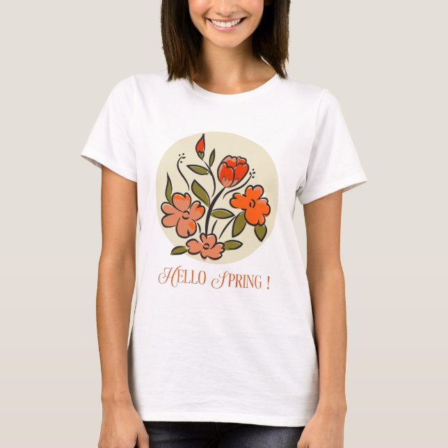 Hello Spring Sign T-Shirt (Front)