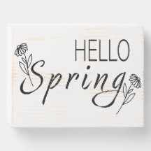 Hello Spring Wood Decor