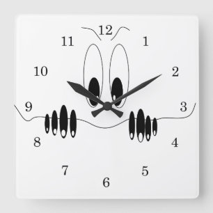 Hello Square Wall Clock