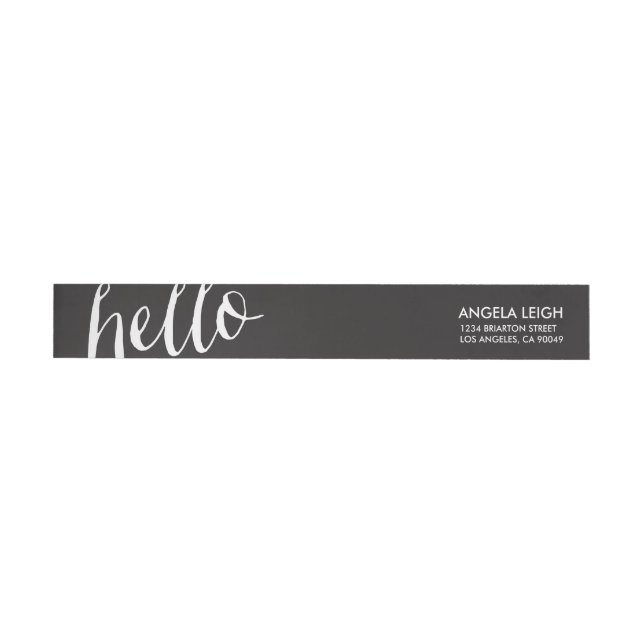Hello Stationery Wraparound Return Address Label (Individual)