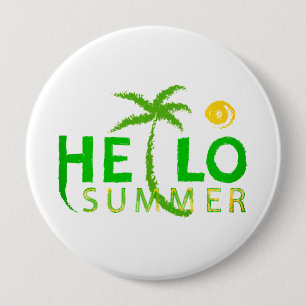 Hello Summer 10 Cm Round Badge