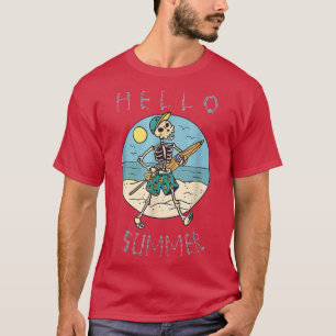 Hello summer 2022, funny skeleton student teacher T-Shirt