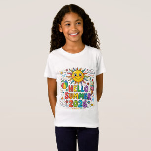 Hello Summer 2026 Kids Shirt Sun Fun