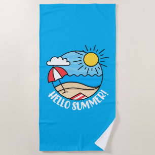 Hello Summer 2 Beach Towel