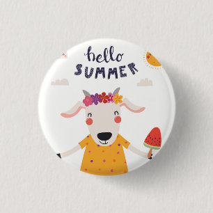 Hello Summer 3 Cm Round Badge