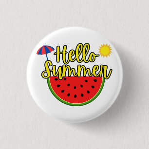Hello Summer 3 Cm Round Badge
