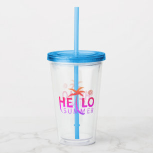 Hello Summer Acrylic Tumbler