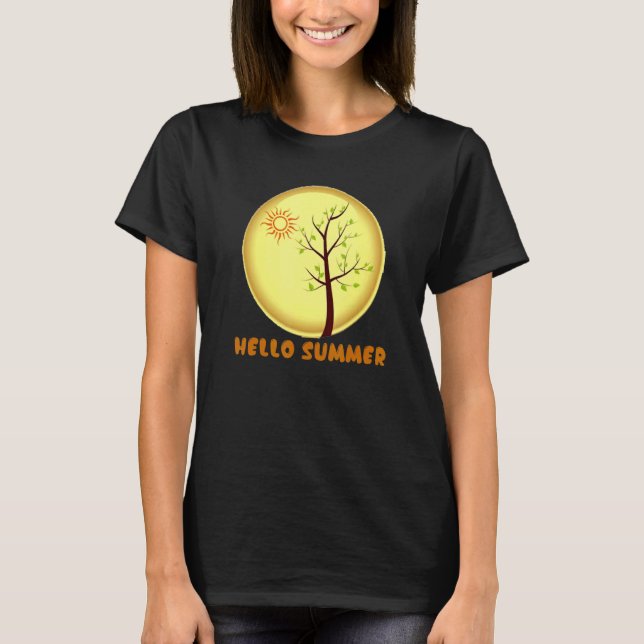 Hello Summer Beach Day Essential T-Shirt (Front)