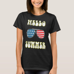 Hello Summer Beach Sunglasses Vacation T-Shirt