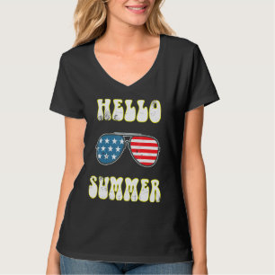 Hello Summer Beach Sunglasses Vacation T-Shirt