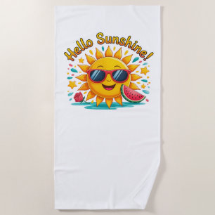 Hello Summer  Beach Towel