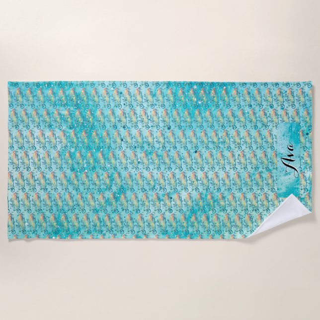 Hello Summer Beach Towel (Front)