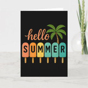 Hello Summer Beach Vacation Ice Cream Popsicle Gif Card