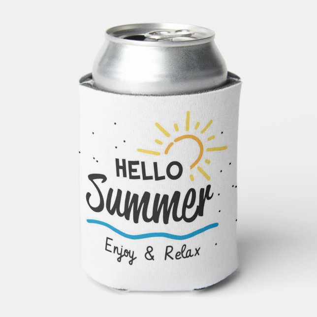 Hello Summer Can Cooler (Can Front)