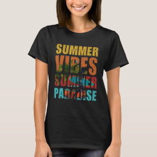 Hello Summer Colourful Flip Flops Beach Vacay Summ T-Shirt