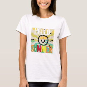 Hello summer cute colourful chic stylish womens  T-Shirt