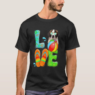 Hello Summer Dog Beach Holiday Dog  Pet Flip Flop T-Shirt