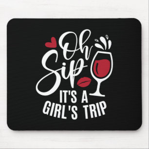 Hello Summer Family Vacation Oh Sip Its A Girls Tr Mouse Pad