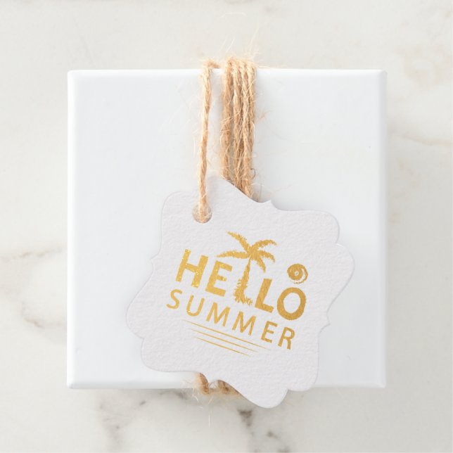 Hello Summer Favour Tags (With Box)