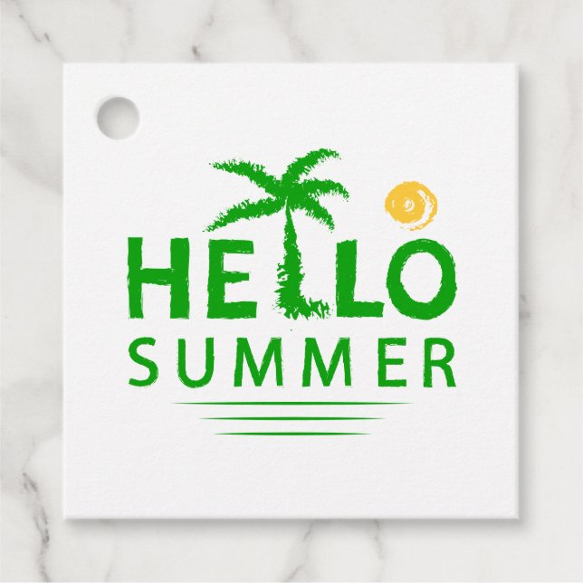 Hello Summer Favour Tags (Front)