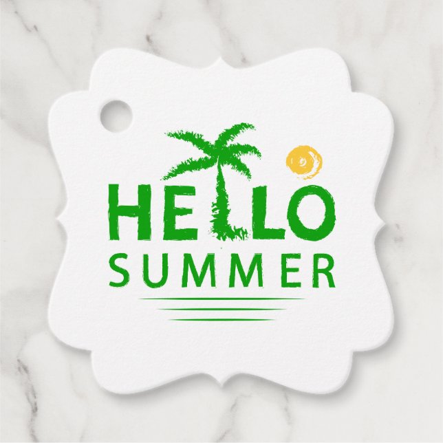 Hello Summer Favour Tags (Front)