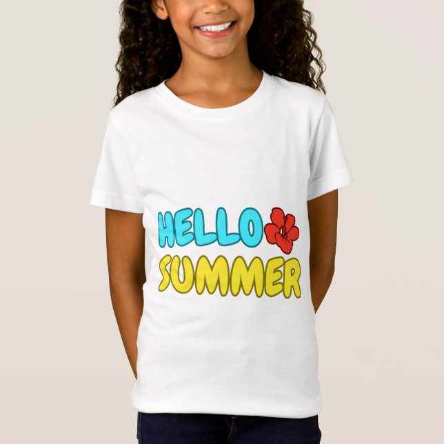 Hello Summer Fine Jersey T-Shirt (Front)