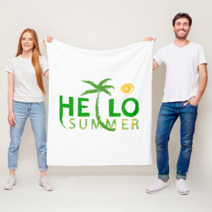Hello Summer Fleece Blanket