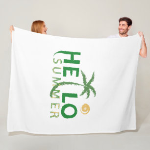 Hello Summer Fleece Blanket