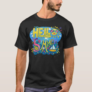 Hello Summer Fun Colourful Design T-Shirt