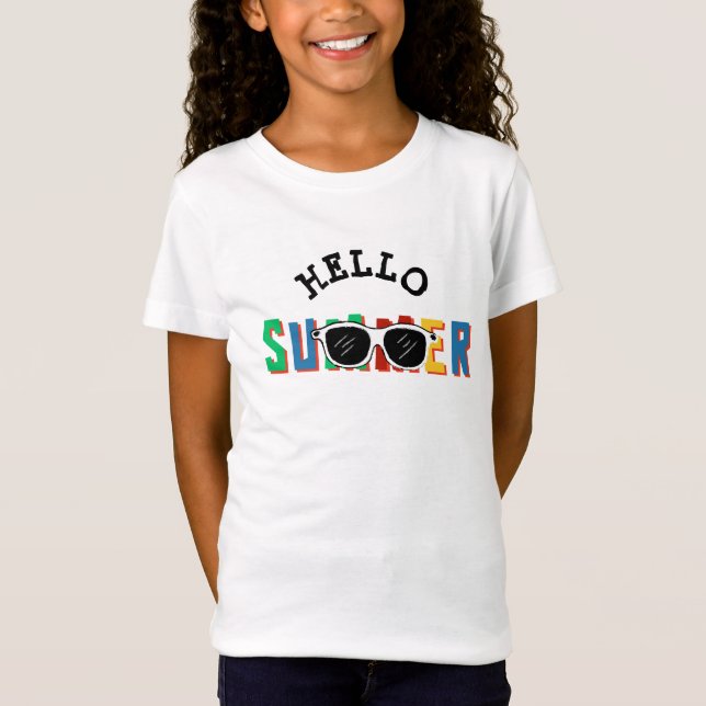  Hello Summer Girls T-Shirt (Front)